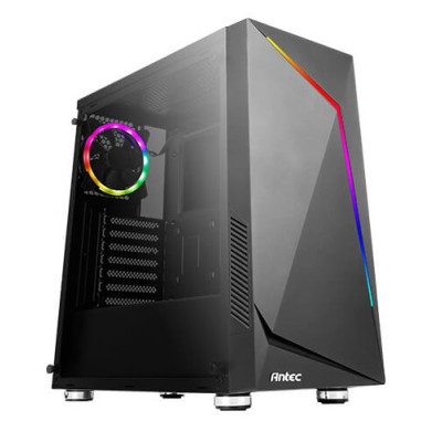 Корпус Antec NX300 Black, Mid Tower, без БЖ, для ATX/Micro ATX/Mini ITX, бічна панель із загартованого скла, 1x120 мм ARGB Fan (0-761345-81030-2)