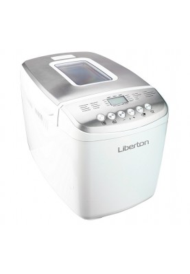 Хлібопіч Liberton LBM-9216, White/Silver, 850 Вт, 16 програм, 2 тістоміса, випікання 1000/1250/1500 г, підтримка температури 60 хв