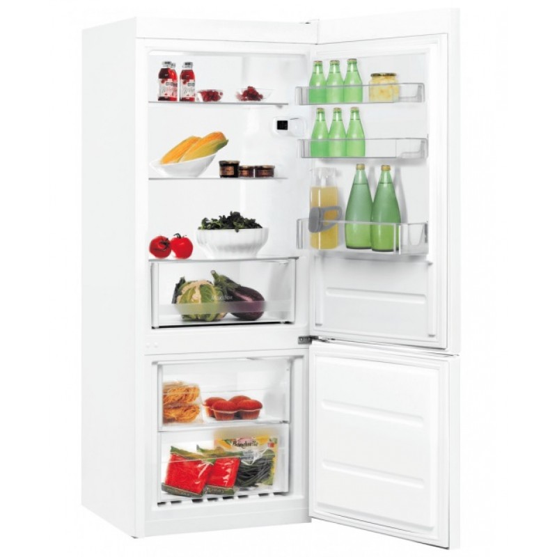 Холодильник Indesit LI6 S1E W, White, двокамерний, загальний корисний об'єм 272L, корисний об'єм 197L/75L, керування електронне, клас енергоспоживання А+, 158.8х59.5х65.5 см