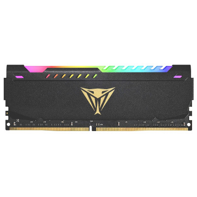 Пам'ять 32Gb DDR4, 3200 MHz, Patriot Viper RGB, Black, 18-22-22-42, 1.35V, з радіатором (PVSR432G320C8)