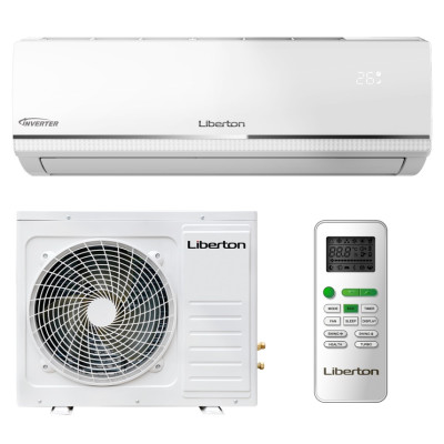 Кондиціонер Liberton LAC-12INV White, спліт-система, компресор інверторний, площа приміщення до 40 кв.м, автоматичний, осушення, вентиляція, обігрів, охолодження, фреон R410A