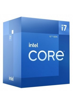 Процесор Intel Core i7 (LGA1700) i7-12700, Box, 12x2.1 GHz (Turbo Boost 4.9 GHz, 20 потоків), UHD Graphics 770, L3 25Mb Smart Cache, Alder Lake, 10 nm, TDP 65W (BX8071512700)