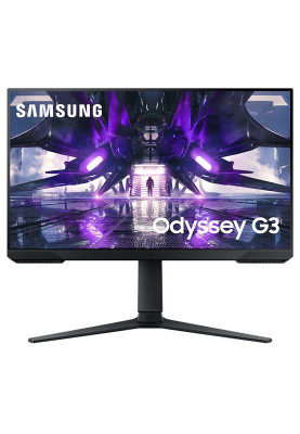 Монітор 24" Samsung Odyssey G3, Black, WLED, VA, 1920x1080 (16:9), 1 мс, 144 Гц, 250 кд/м², 3000:1, 178°/178°, HDMI/DP, FreeSync Premium, VESA 100x100 мм (LS24AG300NIXCI)