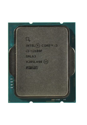 Процесор Intel Core i3 (LGA1700) i3-12100F, Tray, 4x3.3 GHz (Turbo Boost 4.3 GHz, 8 потоків), L3 12Mb Smart Cache, Alder Lake, 10 nm, TDP 58W (CM8071504651013)