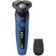 Електробритва Philips S5466/17, Black/Blue, роторна, сухе-вологі гоління, 3 голівки, триммер, дисплей, індикатор заряду, водонепроникний корпус, робота від акумулятора