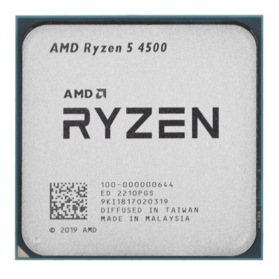 Процесор AMD (AM4) Ryzen 5 4500, Tray, 6x3.6 GHz (Turbo Boost 4.1 GHz), L3 8Mb, Renoir, 7 nm, TDP 65W, розблокований множник (100-000000644)