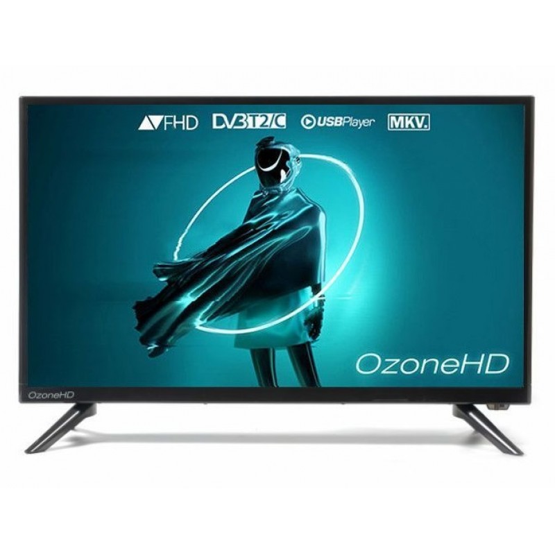 Телевізор 24" OzoneHD 24FN22T2, 1920x1080, 60 Гц, DVB-T2/С, HDMI/VGA, USB, VESA 50x50