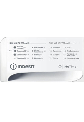 Пральна машина Indesit OMTWSE 61051 WK UA, White, 6кг, фронтальна, 16 програм, дисплей, 1000 об/хв, клас енергоспоживання A+++, 85x59.5x42.5