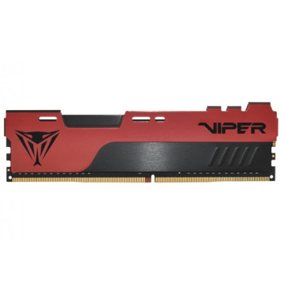 Пам'ять 16Gb DDR4, 2666 MHz, Patriot Viper Elite II, Black/Red, 16-17-17-36, 1.2V, з радіатором (PVE2416G266C6)
