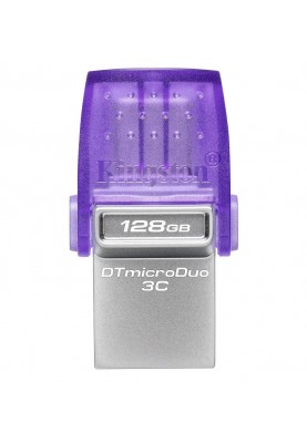 USB 3.2 / Type-C Flash Drive 128Gb Kingston DataTraveler microDuo 3C, Purple (DTDUO3CG3/128GB)