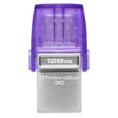 USB 3.2 / Type-C Flash Drive 128Gb Kingston DataTraveler microDuo 3C, Purple (DTDUO3CG3/128GB)