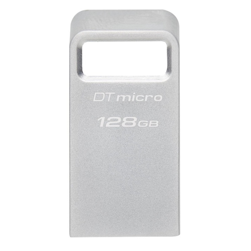 Флеш накопичувач USB 128Gb Kingston DataTraveler Micro, Silver, USB 3.2 Gen 1, до 200 МБ/с (DTMC3G2/128GB)