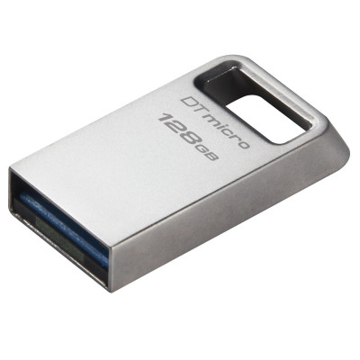 USB 3.2 Flash Drive 128Gb Kingston DataTraveler Micro, Silver, металевий корпус (DTMC3G2/128GB)