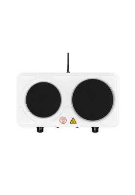 Настільна плита Ardesto ECS-J225W, White, 2500W, електрична, 5 режимів, 2 конфорки, емаль, індикатор нагрівання