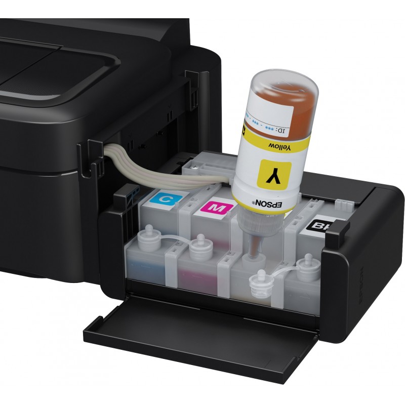 Принтер струменевий кольоровий A4 Epson L132, Black, 5760х1440 dpi, до 27/15 стор/хв, USB, вбудоване СНПЧ по 70 мл, чорнило 664 (C11CE58403)