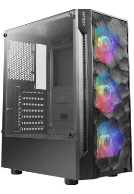 Корпус Antec NX260 Black, Mid Tower, без БЖ, для ATX/Micro ATX/Mini ITX, бічна панель із загартованого скла, 3x120 мм ARGB Fan (0-761345-81029-6)