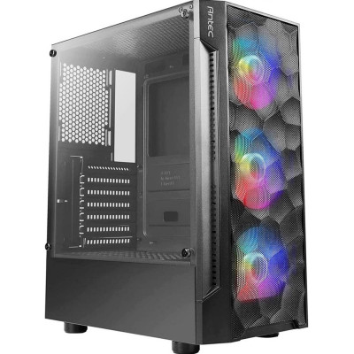 Корпус Antec NX260 Black, Mid Tower, без БЖ, для ATX/Micro ATX/Mini ITX, бічна панель із загартованого скла, 3x120 мм ARGB Fan (0-761345-81029-6)