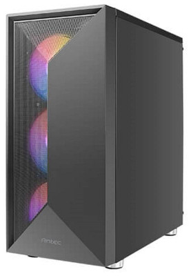 Корпус Antec NX320 Black, Mid Tower, без БЖ, для ATX/Micro ATX/Mini ITX, 2xUSB 2.0, 1xUSB 3.0, бічна панель із загартованого скла, 3x120 мм ARGB Fan (0-761345-81035-7)
