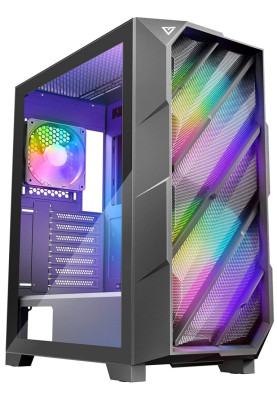 Корпус Antec NX700 Black, Mid Tower, без БЖ, для ATX/Micro ATX/Mini ITX, бічна панель із загартованого скла 4 мм, 2x185 мм ARGB Fan, 1x120 мм ARGB Fan (0-761345-81072-2)