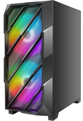 Корпус Antec NX700 Black, Mid Tower, без БЖ, для ATX/Micro ATX/Mini ITX, бічна панель із загартованого скла 4 мм, 2x185 мм ARGB Fan, 1x120 мм ARGB Fan (0-761345-81072-2)