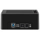 Док-станція Maiwo K3082, Black, для 2*HDD 2,5"/3,5" SATA/SSD через USB3.0 безгвинтів. кріп. пластик