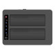 Док-станція Maiwo K3082, Black, для 2*HDD 2,5"/3,5" SATA/SSD через USB3.0 безгвинтів. кріп. пластик