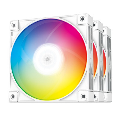 Вентилятори 120 мм, Deepcool FC120 White 3 in 1 3*120x120x25мм, HB, 500±200 -1500±10%об/мин, 17.8-27дБ
