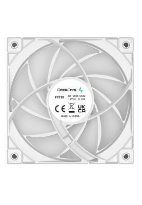 Вентилятори 120 мм, Deepcool FC120 White 3 in 1 3*120x120x25мм, HB, 500±200 -1500±10%об/мин, 17.8-27дБ