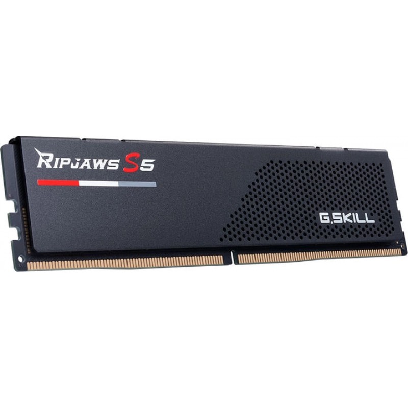 Пам'ять 32Gb x 2 (64Gb Kit) DDR5, 5600 MHz, G.Skill Ripjaws S5, Black, 36-36-36-89, 1.25V, з радіатором (F5-5200J3636D32GX2-RS5K)