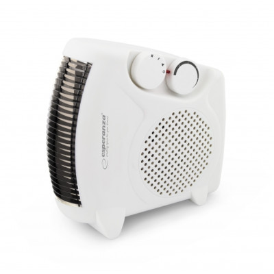 Тепловентилятор Esperanza EHH004 Waikiki, White, 2000W, спіральний, 2 режими, підлоговий, термостат, захист від перегріву