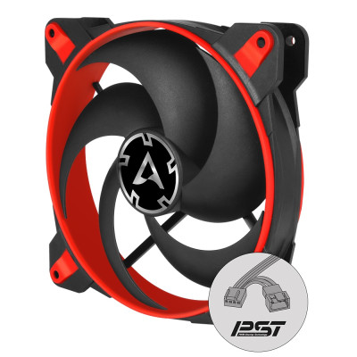 Вентилятор 140 мм, Arctic BioniX P140, Black/Red, 140х140х28 мм, PWM, 200-1950 об/хв, 4-pin, гідравлічний підшипник (ACFAN00127A)