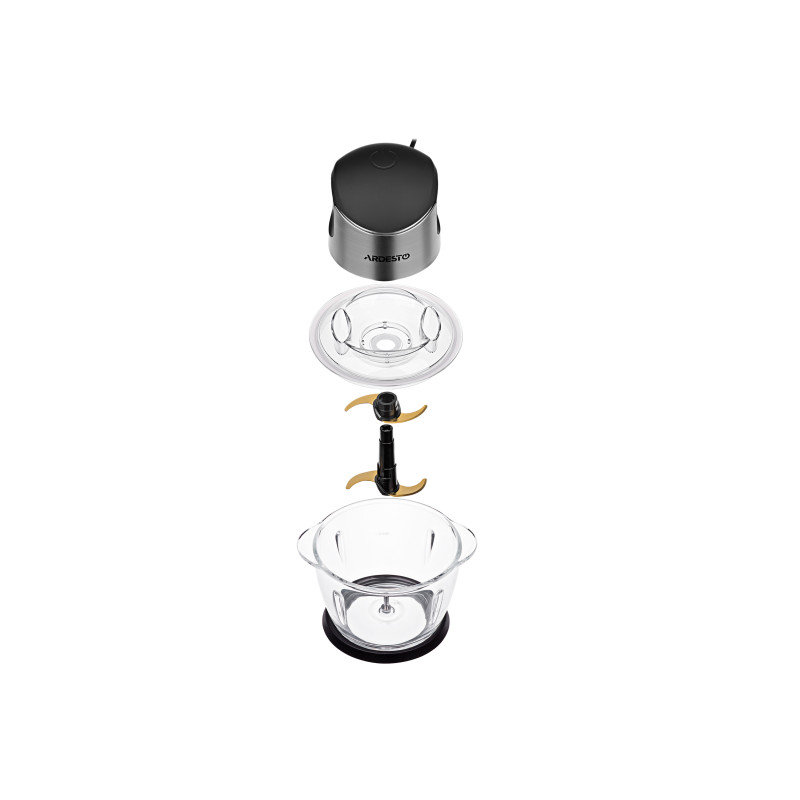 Подрібнювач Ardesto CHK-4001BR, Black/Silver, 400W, ємність 1 л, 1 режим, захист від перегріву