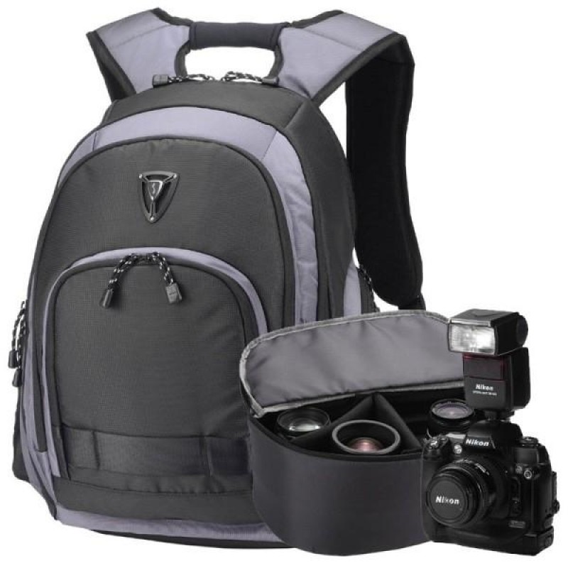 Рюкзак для ноутбука 16" Sumdex PON-395GY, Black/Grey, поліестер, 27.3 x 26.7 x 3.8 см