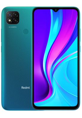 Смартфон Xiaomi Redmi 9C Aurora Green, 2 Nano SIM, 6.53" (1600х720) IPS, MediaTek Helio G35 (4x2.3 + 4x1.8 GHz), RAM 2GB, ROM 32GB, MicroSD (Max 256GB), GPS, Wi-Fi, BT, LTE, 3 Cam (13Mp+2Mp+5Mp), Li-Ion 5000mAh, Android 10.0