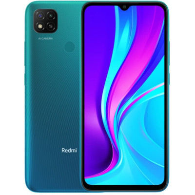 Смартфон Xiaomi Redmi 9C Aurora Green, 2 Nano SIM, 6.53" (1600х720) IPS, MediaTek Helio G35 (4x2.3 + 4x1.8 GHz), RAM 2GB, ROM 32GB, MicroSD (Max 256GB), GPS, Wi-Fi, BT, LTE, 3 Cam (13Mp+2Mp+5Mp), Li-Ion 5000mAh, Android 10.0