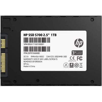 Твердотільний накопичувач 1Tb, HP S700, SATA3, 2.5", 3D TLC, 560/510 MB/s (6MC15AA)