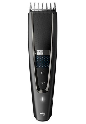 Машинка для стрижки Philips HC7650/15, Black, живлення від мережі та від акумулятора, діапазон налаштувань довжини від 0,5 до 28мм, 1 гребінець для бороди, 2 гребеня для волосся, довгий і короткий, можна мити під водою