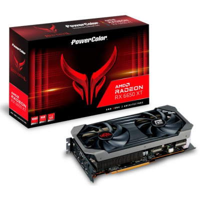 Відеокарта Radeon RX 6650 XT, PowerColor, Red Devil, 8Gb GDDR6, 128-bit, HDMI/3xDP, 2694/17500 MHz, 6-pin + 8-pin (AXRX 6650 XT 8GBD6-3DHE/OC)