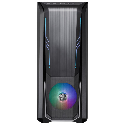 Корпус Cooler Master MasterBox 500 Black, Mid Tower, без БЖ, для EATX/ATX/Micro ATX/Mini ITX, 2xUSB 3.2, 1x120 мм Fan/1x120 мм ARGB Fan, бічна панель із загартованого скла (MB500-KGNN-S00)