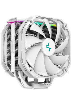 Кулер для процесора Deepcool AS500 PLUS White, алюминий, RGB LED, 2x140 мм PWM, для Intel 2066/2011/1366/1200/115x, AMD AMx/FMx