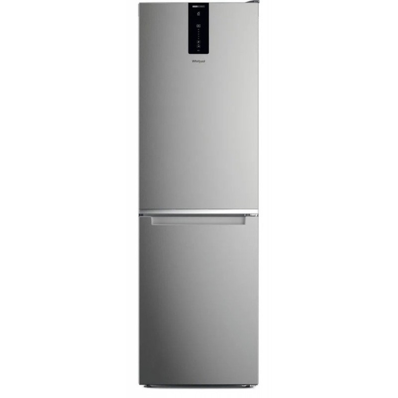 Холодильник Whirlpool W7X 82O OX, Silver, двокамерний, No Frost, загальний об'єм 335L, корисний об'єм 231L/104L, А++, 191x60x68 см