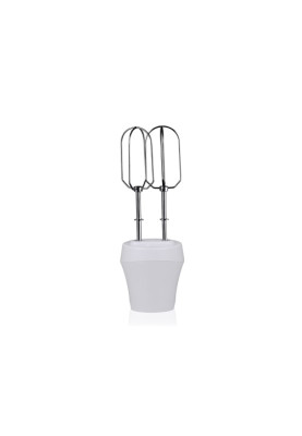 Блендер Liberton LHB-0601 White, 600W, занурювальний, 2 швидкості, аксесуари: вінчик для збивання, мірний стакан (600мл), чаша подрібнювача (400мл), насадка-міксер із двома вінчиками, гаки для замішування тіста