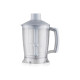 Блендер Liberton LHB-0802 White, 800W, занурювальний, 2 швидкості, аксесуари: вінчик для збивання, мірний стакан (600мл), чаша подрібнювача (1250мл), насадка-міксер із двома вінчиками, гаки для замішування тіста, насадка для пюре