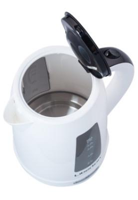 Електрочайник Liberton LEK-2001, White, 2000W, 2л, дисковий, пластик, автоматичне відключення при закипанні, фільтр від накипу знімний, LED-індикатор включення, відкриття кришки кнопкою