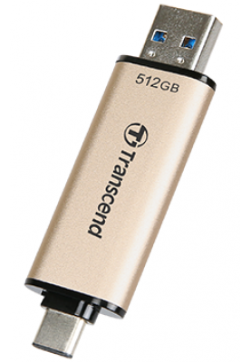 USB 3.2/Type-C Flash Drive 256Gb Transcend JetFlash 930C, Gold/Black (TS256GJF930C)
