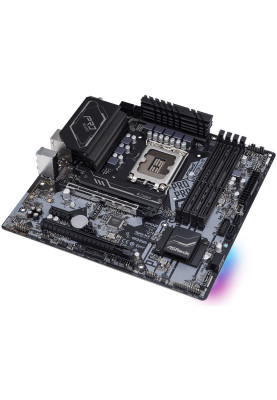 Мат.плата LGA1700, ASRock H670M Pro RS, H670, 4xDDR4, Int.Video(CPU), 4xSATA3, 2xM.2, 1xPCI-E 16x 4.0, 1xPCI-E 16x 3.0, 1xPCI-E 1x 3.0, 1xM.2 (Key E), ALC897, I219V, 10xUSB3.2/4xUSB2.0, HDMI/DP, CrossFire, MicroATX