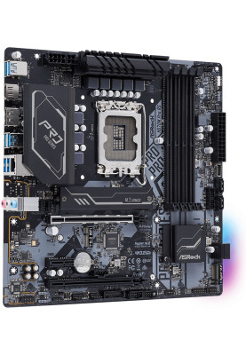 Мат.плата LGA1700, ASRock H670M Pro RS, H670, 4xDDR4, Int.Video(CPU), 4xSATA3, 2xM.2, 1xPCI-E 16x 4.0, 1xPCI-E 16x 3.0, 1xPCI-E 1x 3.0, 1xM.2 (Key E), ALC897, I219V, 10xUSB3.2/4xUSB2.0, HDMI/DP, CrossFire, MicroATX