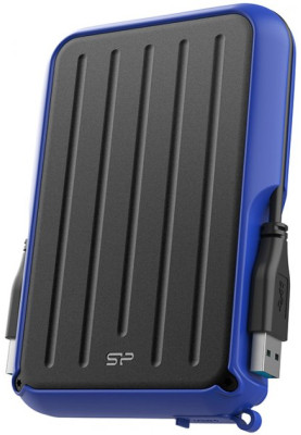Зовнішній жорсткий диск 1Tb Silicon Power Armor A66, Black/Blue, 2.5", USB 3.2 (SP010TBPHD66SS3B)