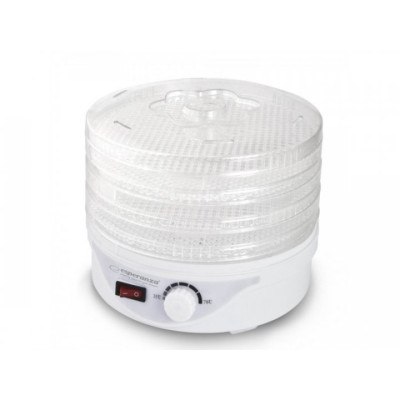 Сушарка овочів та фруктів Esperanza EKD003 Delicatesse White, 250W, 4 лотка, 8 програм, діаметр 24см