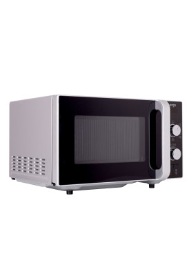 Мікрохвильова піч Ergo EM-2010, Black/Grey, 700W, 20 л, звичайна (соло), 5 рівнів потужності, поворотні пермикачі
